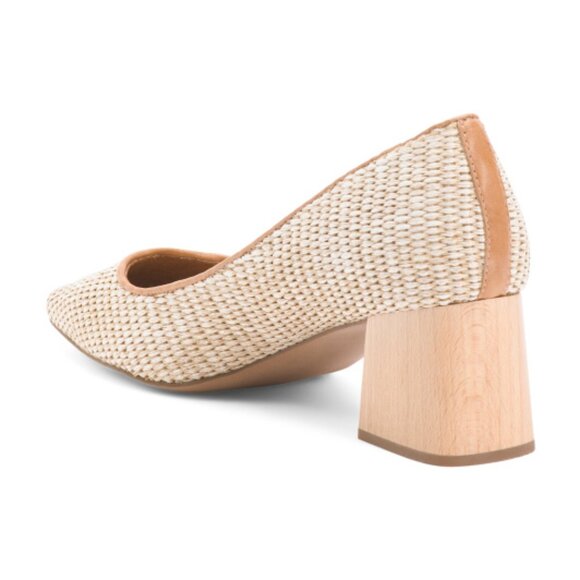 NEW KELSI DAGGER Block Heel Pumps in natural for women 825 4j2 - Picture 3 of 9